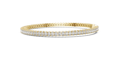 14k Yellow Gold Oval Lab-Grown Diamond Office Wear Bracelet for Women | Pure Carat