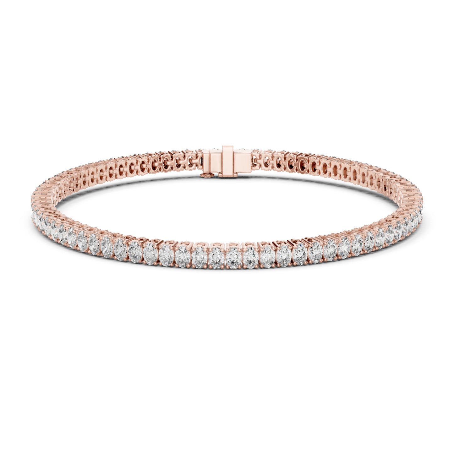14k Yellow Gold Oval Lab-Grown Diamond Office Wear Bracelet for Women | Pure Carat