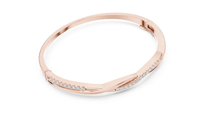 18k Yellow Gold Round Lab-Grown Diamond Wedding Bracelet for Women | Pure Carat