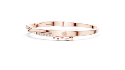 18k Yellow Gold Round Lab-Grown Diamond Wedding Bracelet for Women | Pure Carat
