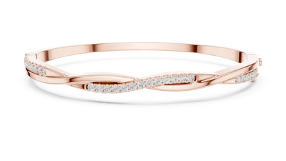 18k Yellow Gold Round Lab-Grown Diamond Wedding Bracelet for Women | Pure Carat