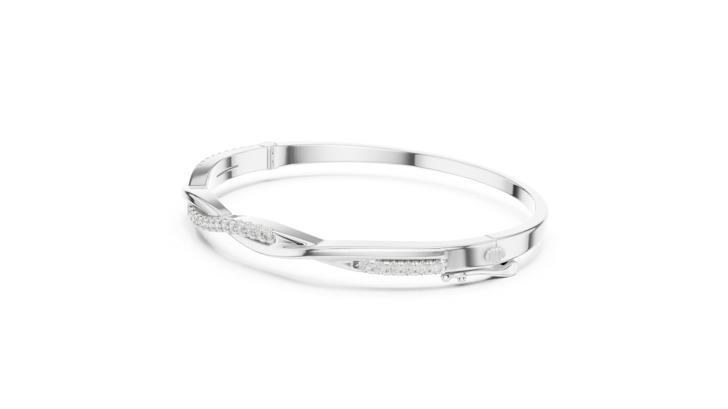 18k Yellow Gold Round Lab-Grown Diamond Wedding Bracelet for Women | Pure Carat