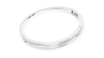 18k Yellow Gold Round Lab-Grown Diamond Wedding Bracelet for Women | Pure Carat