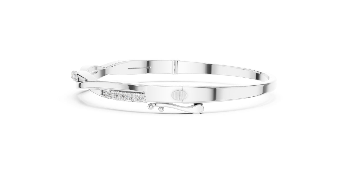 18k Yellow Gold Round Lab-Grown Diamond Wedding Bracelet for Women | Pure Carat