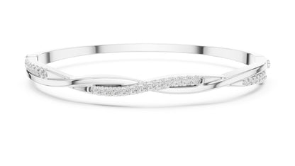 18k Yellow Gold Round Lab-Grown Diamond Wedding Bracelet for Women | Pure Carat
