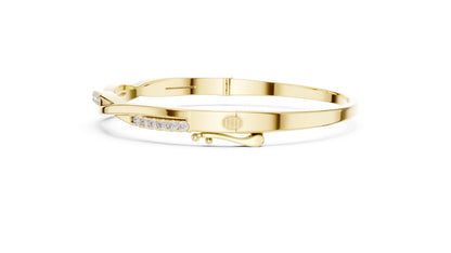 18k Yellow Gold Round Lab-Grown Diamond Wedding Bracelet for Women | Pure Carat