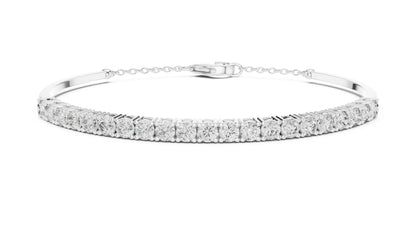 14k Rose Gold Round Lab-Grown Diamond Everyday Wear Bracelet for Women | Pure Carat