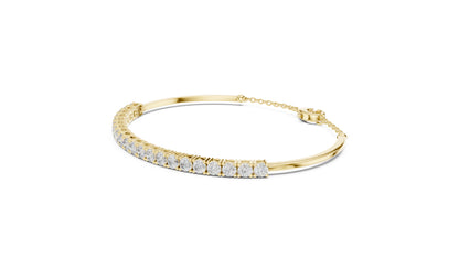 14k Rose Gold Round Lab-Grown Diamond Everyday Wear Bracelet for Women | Pure Carat