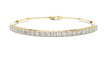 14k Rose Gold Round Lab-Grown Diamond Everyday Wear Bracelet for Women | Pure Carat
