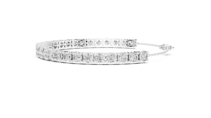 14k Yellow Gold Round Lab-Grown Diamond Bridal Bracelet for Women | Pure Carat
