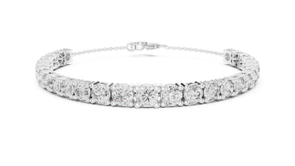 14k Yellow Gold Round Lab-Grown Diamond Bridal Bracelet for Women | Pure Carat