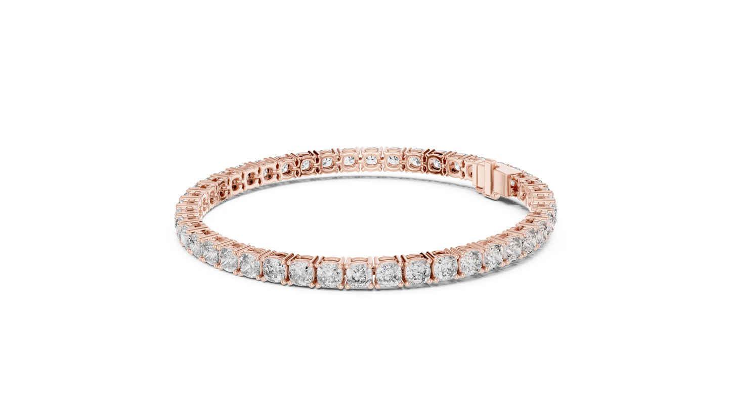 14k Yellow Gold Heart/Emerald/Oval/Pear Lab-Grown Diamond Party Wear Bracelet | Pure Carat