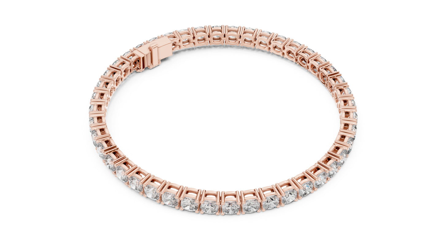 14k Yellow Gold Heart/Emerald/Oval/Pear Lab-Grown Diamond Party Wear Bracelet | Pure Carat