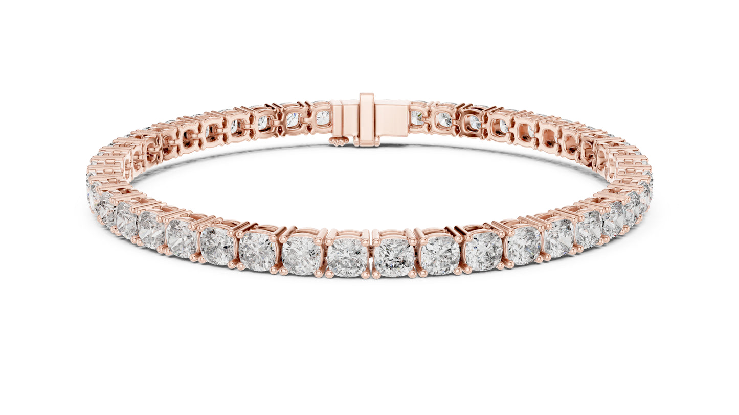 14k Yellow Gold Heart/Emerald/Oval/Pear Lab-Grown Diamond Party Wear Bracelet | Pure Carat