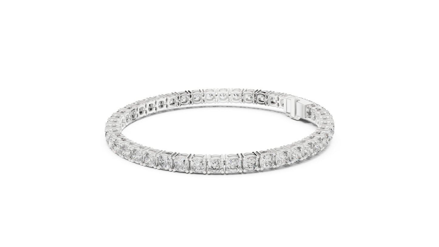 14k Yellow Gold Heart/Emerald/Oval/Pear Lab-Grown Diamond Party Wear Bracelet | Pure Carat