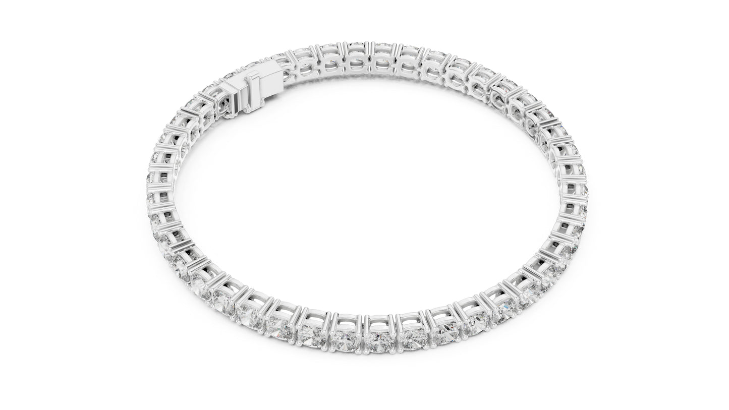 14k Yellow Gold Heart/Emerald/Oval/Pear Lab-Grown Diamond Party Wear Bracelet | Pure Carat
