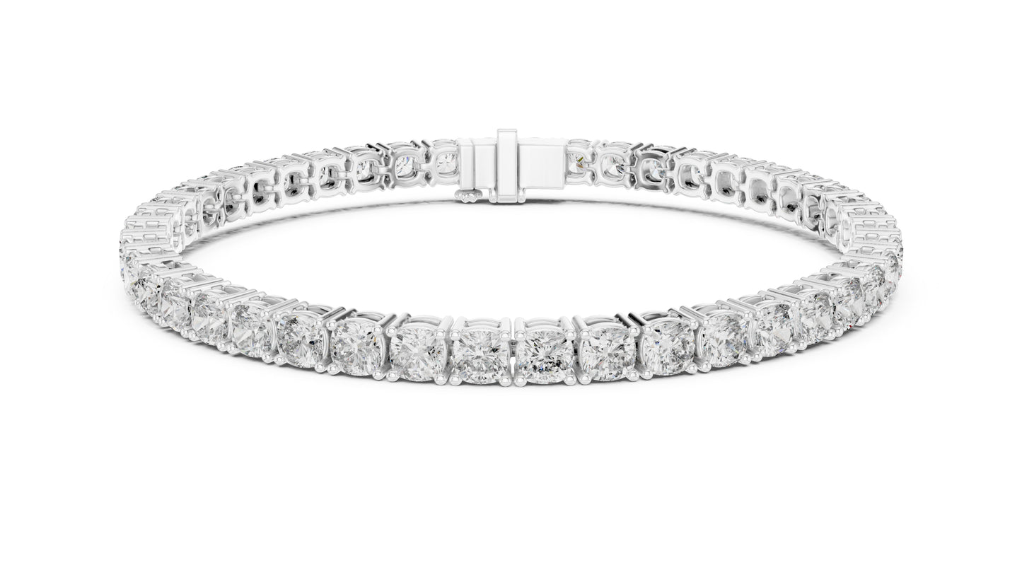 14k Yellow Gold Heart/Emerald/Oval/Pear Lab-Grown Diamond Party Wear Bracelet | Pure Carat