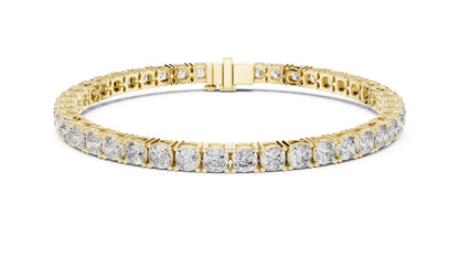 14k Yellow Gold Heart/Emerald/Oval/Pear Lab-Grown Diamond Party Wear Bracelet | Pure Carat