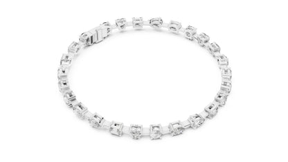 18k Rose Gold Emerald & Heart Lab-Grown Diamond Anniversary Gift Bracelet | Pure Carat