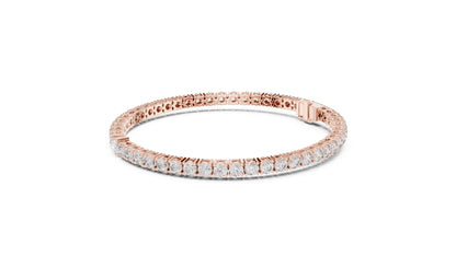 18k Yellow Gold Pear/Round Lab-Grown Diamond Engagement Bracelet for Women | Pure Carat