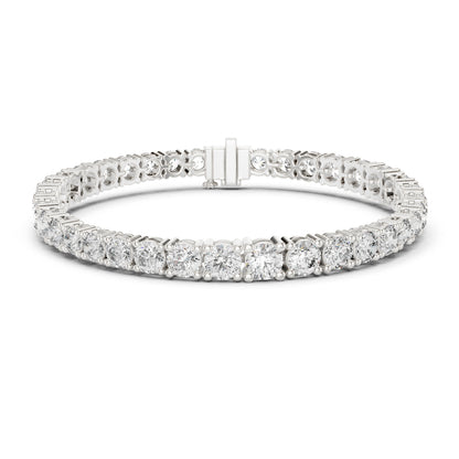 14k Rose Gold Round Lab-Grown Diamond Everyday Wear Bracelet for Women | Pure Carat