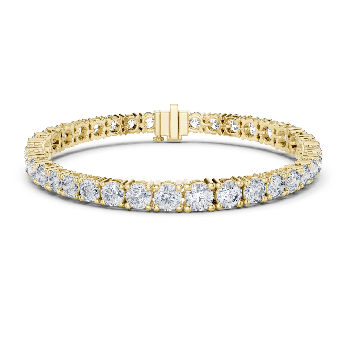 14k Rose Gold Round Lab-Grown Diamond Everyday Wear Bracelet for Women | Pure Carat