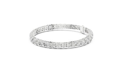 14k Rose Gold Round Lab-Grown Diamond Everyday Wear Bracelet for Women | Pure Carat