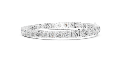 14k Rose Gold Round Lab-Grown Diamond Everyday Wear Bracelet for Women | Pure Carat