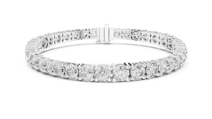 14k Rose Gold Round Lab-Grown Diamond Everyday Wear Bracelet for Women | Pure Carat