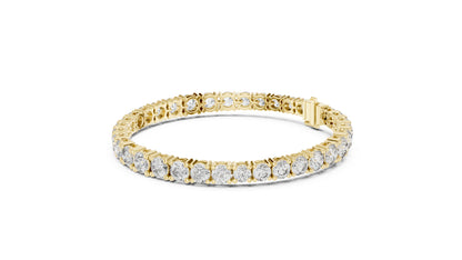 14k Rose Gold Round Lab-Grown Diamond Everyday Wear Bracelet for Women | Pure Carat