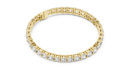 14k Rose Gold Round Lab-Grown Diamond Everyday Wear Bracelet for Women | Pure Carat