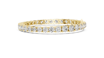 14k Rose Gold Round Lab-Grown Diamond Everyday Wear Bracelet for Women | Pure Carat