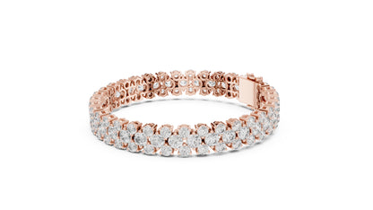 18k White Gold Marquise Lab-Grown Diamond Bridal Bracelet for Women | Pure Carat