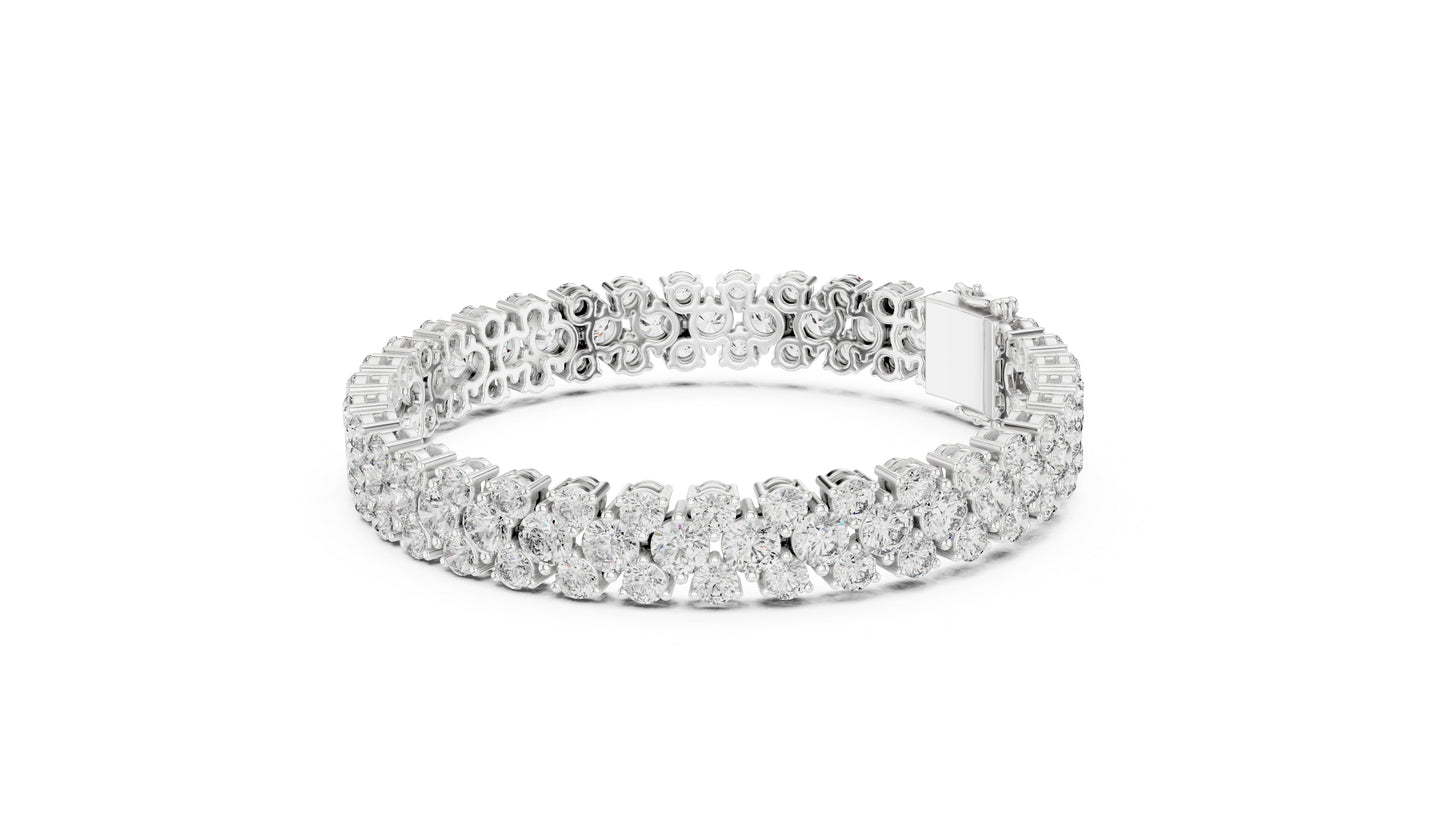 18k White Gold Marquise Lab-Grown Diamond Bridal Bracelet for Women | Pure Carat