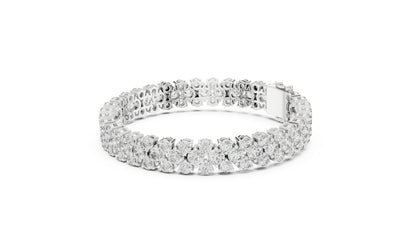 18k White Gold Marquise Lab-Grown Diamond Bridal Bracelet for Women | Pure Carat
