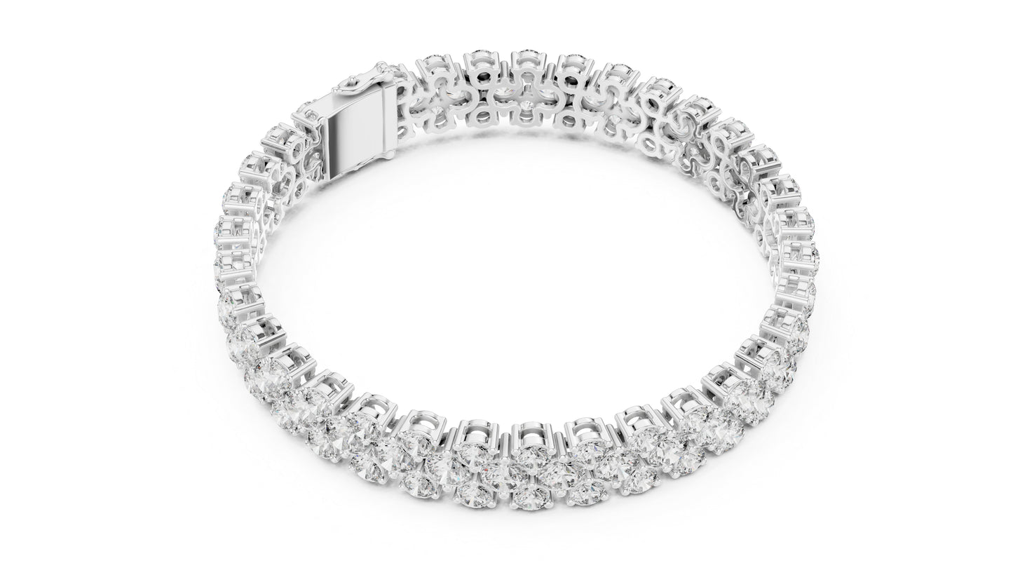 18k White Gold Marquise Lab-Grown Diamond Bridal Bracelet for Women | Pure Carat