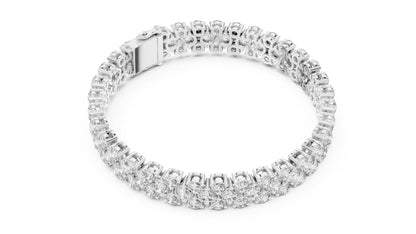 18k White Gold Marquise Lab-Grown Diamond Bridal Bracelet for Women | Pure Carat