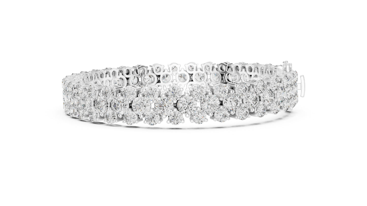 18k White Gold Marquise Lab-Grown Diamond Bridal Bracelet for Women | Pure Carat