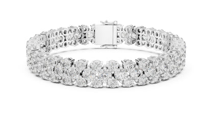 18k White Gold Marquise Lab-Grown Diamond Bridal Bracelet for Women | Pure Carat