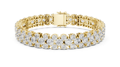 18k White Gold Marquise Lab-Grown Diamond Bridal Bracelet for Women | Pure Carat