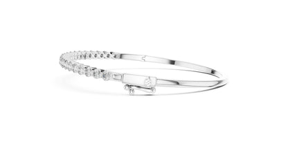Pure Carat 18K Yellow Gold Round Cut Lab-Grown Diamond Bracelet – Women’s Party Wear