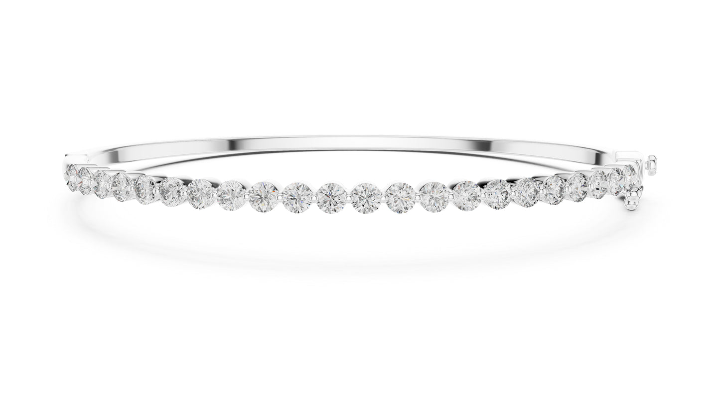 Pure Carat 18K Yellow Gold Round Cut Lab-Grown Diamond Bracelet – Women’s Party Wear