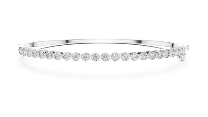 Pure Carat 18K Yellow Gold Round Cut Lab-Grown Diamond Bracelet – Women’s Party Wear
