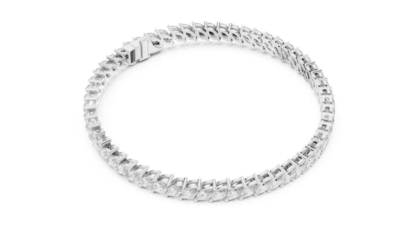 14k Yellow Gold Round Lab-Grown Diamond Office Wear Bracelet for Women | Pure Carat