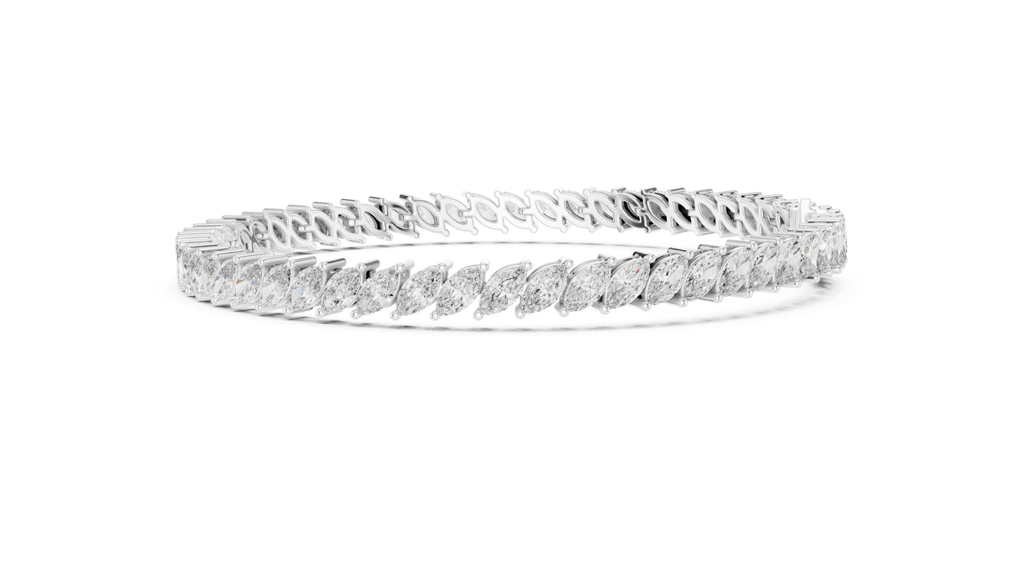 14k Yellow Gold Round Lab-Grown Diamond Office Wear Bracelet for Women | Pure Carat