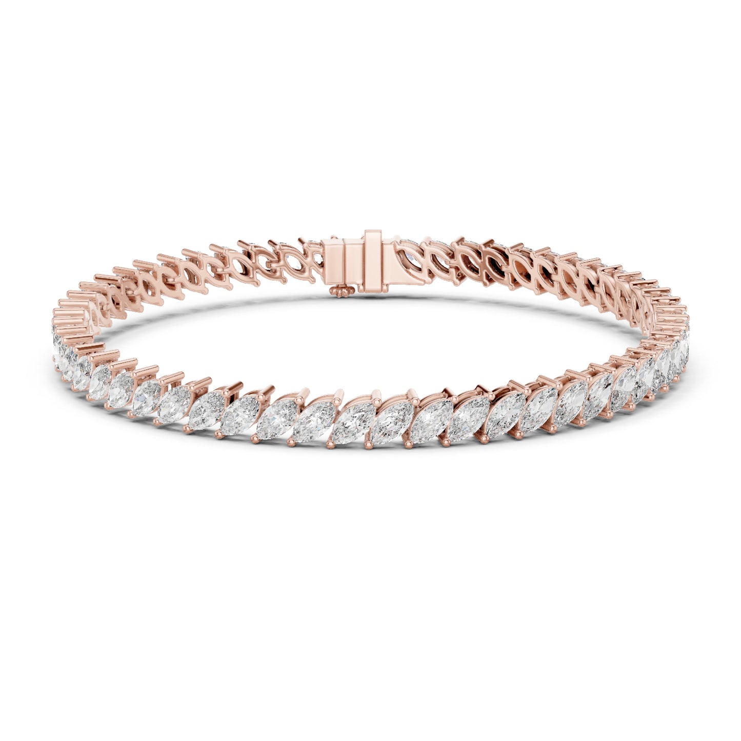 14k Yellow Gold Round Lab-Grown Diamond Office Wear Bracelet for Women | Pure Carat
