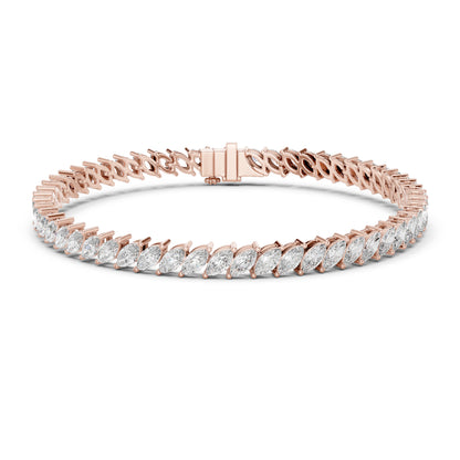 14k Yellow Gold Round Lab-Grown Diamond Office Wear Bracelet for Women | Pure Carat
