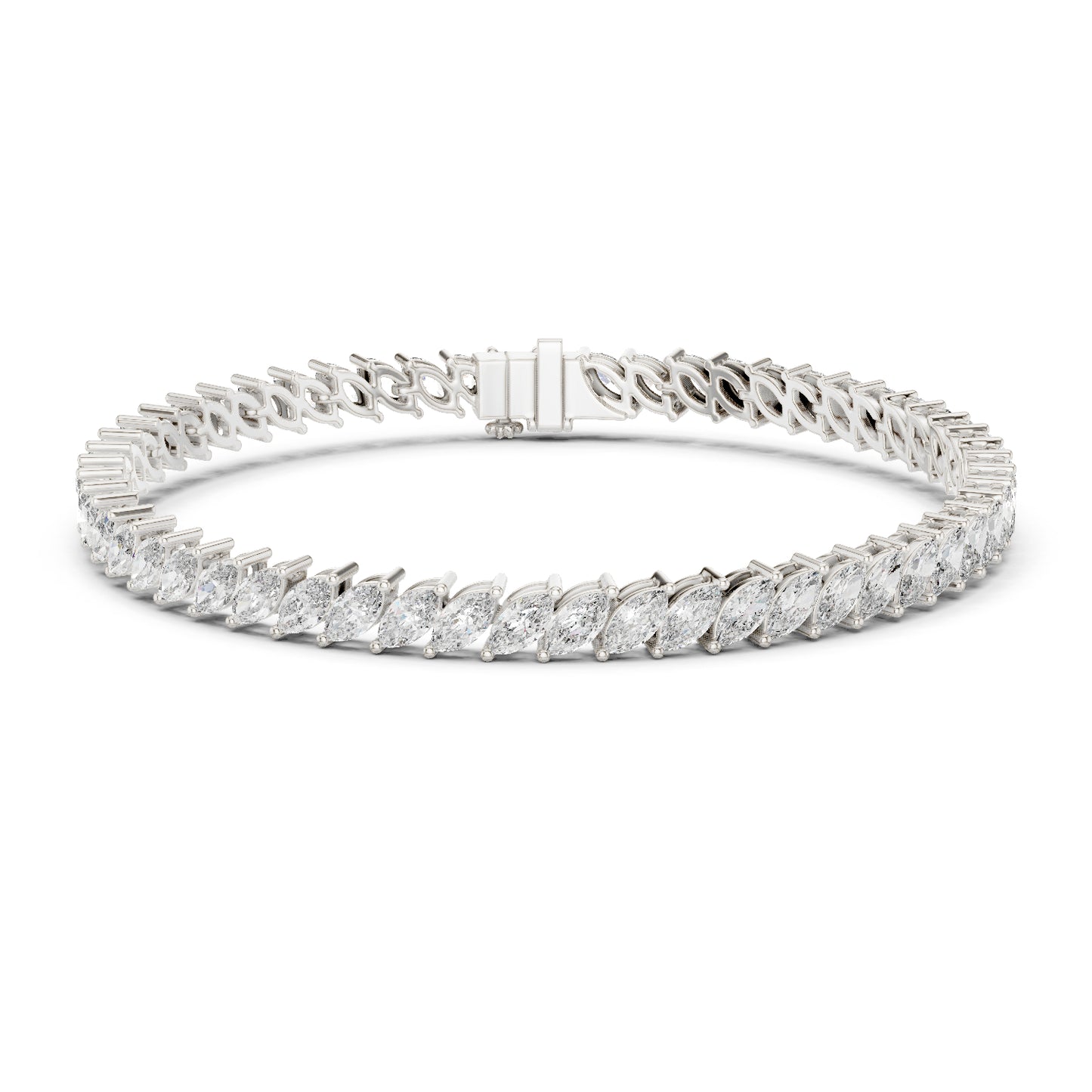 14k Yellow Gold Round Lab-Grown Diamond Office Wear Bracelet for Women | Pure Carat