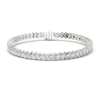 14k Yellow Gold Round Lab-Grown Diamond Office Wear Bracelet for Women | Pure Carat