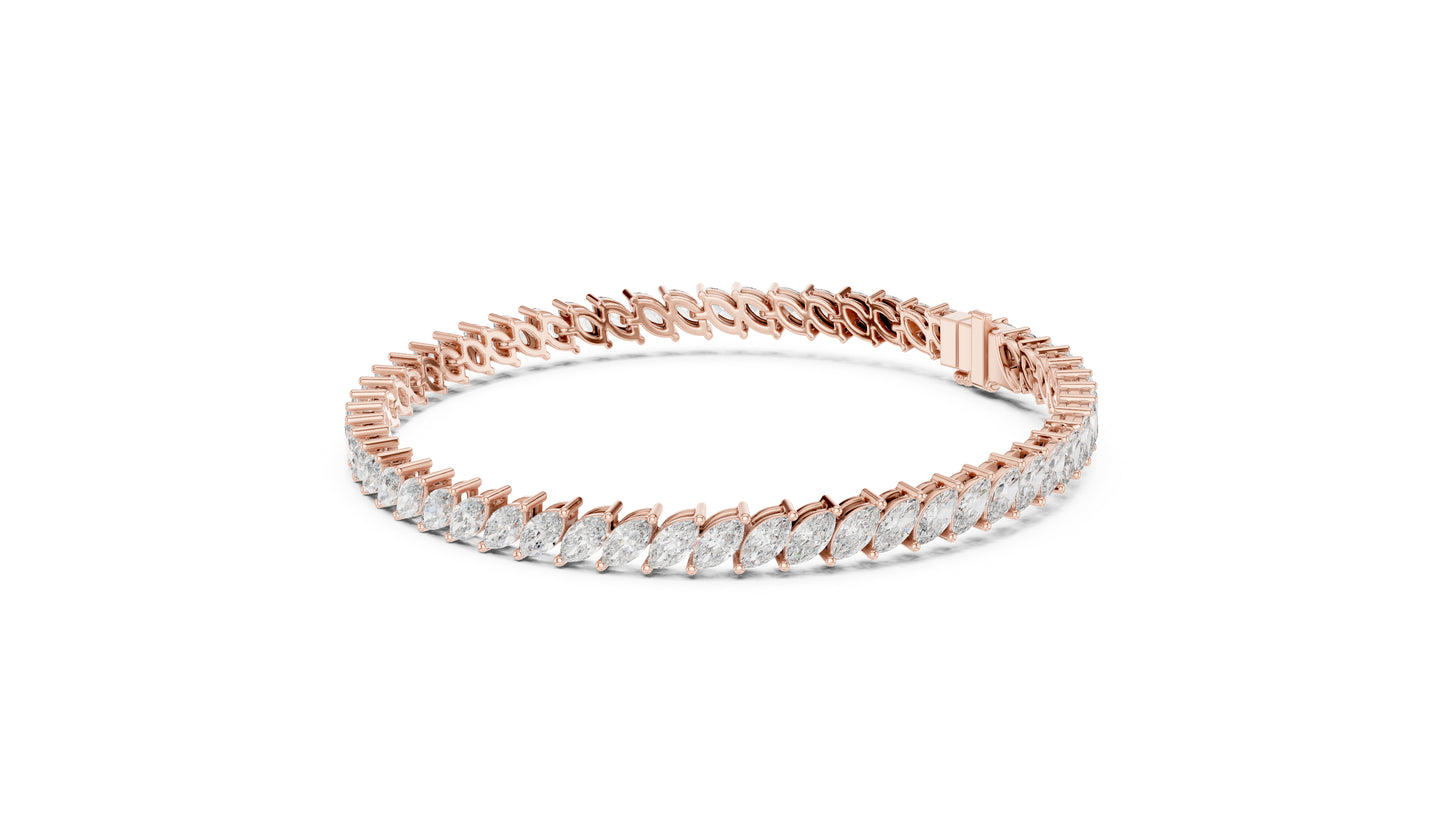 14k Yellow Gold Round Lab-Grown Diamond Office Wear Bracelet for Women | Pure Carat
